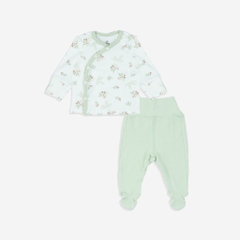 (NB-3M) Bộ dài tay cài chéo BCT110801 Mimo cho bé sơ sinh- Pure Cotton- Bubaby sơ sinh