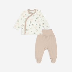 (NB-3M) Bộ dài tay cài chéo BCT110801 Mimo cho bé sơ sinh- Pure Cotton- Bubaby sơ sinh