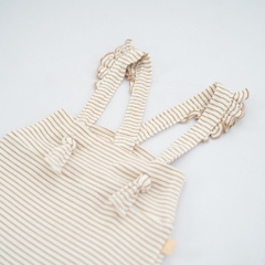 (6M-18M) Quần yếm dài Bèo đai BSR4163ST Siro Stripy cho bé - Bu baby sơ sinh - Quần áo BU Baby chính hãng