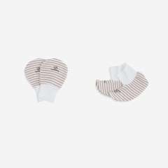 Bộ bao chân, bao tay Siro Stripy - Siro ASR4000ST- Bubaby sơ sinh - Mũ Bubaby - Bao tay Bubaby