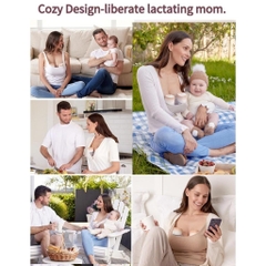 Máy hút sữa điện đôi không dây rảnh tay Cao cấp Momcozy S12 Pro [Hàng Chính Hãng]