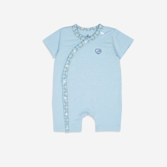 (6-9M-Blue) Body ngắn tay cài chéo Iconic cho bé từ 1-12 tháng chất liệu sợi tre mềm mại - Bambus BBB2308NS
