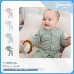 (0-9M) Bộ dài tay cài giữa BSR110204 Siro cho bé sơ sinh - BU Baby sơ sinh - Quần áo Bu baby