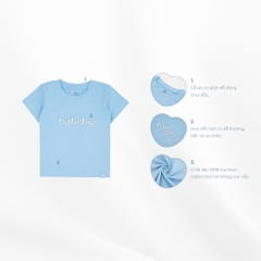 Áo ngắn tay cổ tròn Signature co giãn thoải mái thuận tiện cho bé BuBaby BBC330405 | Quần áo BuBaby chính hãng
