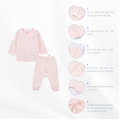 Bộ quần áo dài tay cài giữa Twinkle - Bambus BBB110200 | Quần áo BuBaby chính hãng