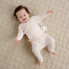 Set 2 áo dài tay buộc dây chéo Iconic cho bé sơ sinh chất liệu sợi tre - Bambus BBB3108NS| Quần áo BuBaby chính hãng