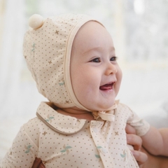 BU Baby (0-12M) Mũ Buộc dây Quả bông ABC1943QB Muda cho bé trai, bé gái  sơ sinh - Bamco  - Mũ bu baby - Mũ Bu sơ sinh