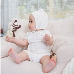 BU Baby (0-12M) Mũ Buộc dây Quả bông ABC1943QB Muda cho bé trai, bé gái  sơ sinh - Bamco  - Mũ bu baby - Mũ Bu sơ sinh