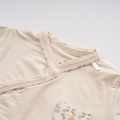 (1-3M) Bộ ngắn tay cài chéo dễ thương mềm mại, thoải mái cho bé - Bambus BBB130802 | Quần áo BuBaby chính hãng