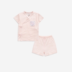 (1-3M) Bộ ngắn tay cài chéo dễ thương mềm mại, thoải mái cho bé - Bambus BBB130802 | Quần áo BuBaby chính hãng