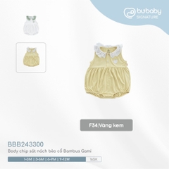 (0-12M) Body chip sát nách bèo cổ BBB243300 - Bu Baby sơ sinh - Bambus Gami