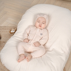 (0-12M) Bộ dài tay cài giữa nhún ngực BSR110203 Siro cho bé sơ sinh - Bubaby sơ sinh