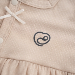 (0-12M) Bộ dài tay cài giữa nhún ngực BSR110203 Siro cho bé sơ sinh - Bubaby sơ sinh