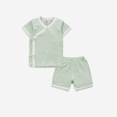 Bộ ngắn tay cài chéo cho bé sơ sinh từ 1 đến 9 tháng tuổi - Siro BSR130801 | Quần áo BuBaby chính hãng