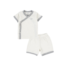 Bộ ngắn tay cài chéo cho bé sơ sinh từ 1 đến 9 tháng tuổi - Siro BSR130801 | Quần áo BuBaby chính hãng