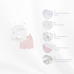 (1Y-5Y) Bộ quần áo 2 dây cho bé gái Muda - Bu baby bé gái - Bu Baby chính hãng Kyomi BBC1531MD