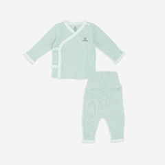 (NB-9M) Bộ dài tay cài giữa sơ sinh bộ dài tay thu đông sơ sinh  cài chéo BSR110800 - Bu baby sơ sinh -  Đồ sơ sinh