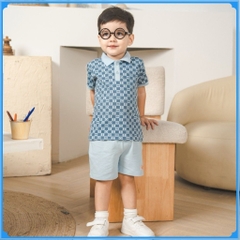 (6M-5Y) Bộ ngắn tay cổ Polo Iconic 3 BPN130310- Quần áo Bubaby - Bubaby bé trai - Bu baby bé gái