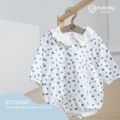 (0-12M) Body chip dài tay bèo cổ Gloute BCT213301 - Bubaby sơ sinh - bubaby bé gái