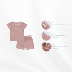 (6M-3Y) Bộ ngắn tay cài vai Siro cho bé BSR130100 - Bu baby bé trai - bu baby bé gái Quần áo BU Baby Siro