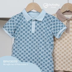 (6M-5Y) Bộ ngắn tay cổ Polo Iconic 3 BPN130310- Quần áo Bubaby - Bubaby bé trai - Bu baby bé gái