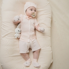 Bộ ngắn tay cài giữa xuân hè cho bé sơ sinh từ 1 đến  12 tháng - BU Siro BSR130202  | Quần áo BuBaby chính hãng