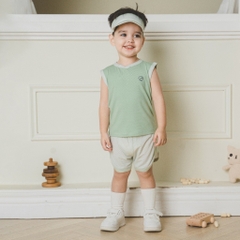 (1Y-5Y) Bộ sát nách cổ V Siro - BU baby bé trai - Bu baby bé gái Quần áo Bu Baby chính hãng Siro BSR140600