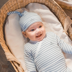 Mũ nút thắt Siro Stripy cho bé sơ sinh ASR1924ST - Bubaby sơ sinh - Mũ Bubaby - Bao tay Bu baby