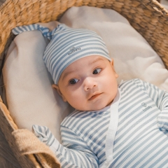 Mũ nút thắt Siro Stripy cho bé sơ sinh ASR1924ST - Bubaby sơ sinh - Mũ Bubaby - Bao tay Bu baby