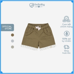 Quần đùi bé gái túi bèo cách điệu cho bé từ 1 đến 5 tuổi - Pure Cotton BCT4331TB | Quần áo BuBaby chính hãng