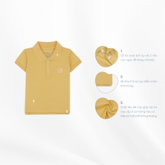 (6M-9M) Áo ngắn tay cổ Polo BuBaby cho bé chất liệu sợi tre và bông hữu cơ - Ponie BPN330302 | Quần áo chính hãng
