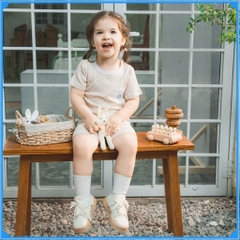 (1Y-5Y) Bộ quần áo ngắn tay Cổ tròn túi ngực BSR1304ST Siro Stripy Bubaby bé trai – Bu baby bé gái – Quần áo Bubaby