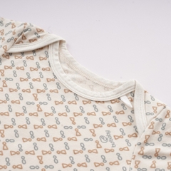 (0-12M) Bodychip ngắn tay cổ chồm BBB2305NS Iconic cho bé sơ sinh vải sợi tre mềm mại - Bambus  | Bubaby sơ sinh