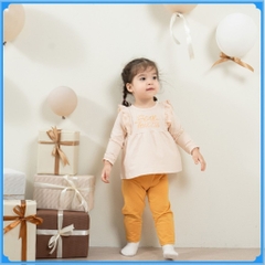 (1Y-4Y) Bộ quần áo dài tay  cài vai BBC1101BN Bèo ngực Glory - Bamco -Bubaby bé trai - Bubaby bé gái