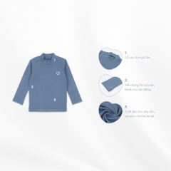 Áo giữ nhiệt dài tay cổ 3cm giữ ấm cho bé - Siro BSR310900 | Quần áo BuBaby chính hãng