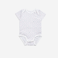 (0-12M) Bodychip ngắn tay cổ chồm BBB2305NS Iconic cho bé sơ sinh vải sợi tre mềm mại - Bambus  | Bubaby sơ sinh