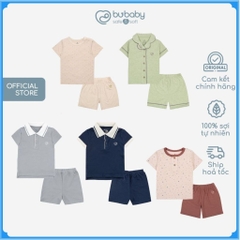 Tổng hợp bộ ngắn tay sợi tre tự nhiên cho bé 12 tháng - 4 tuổi | Quần áo BuBaby chính hãng