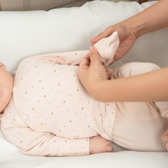 Bộ quần áo dài tay cài chéo bao tay chân lật Glory - Bambus BBB110807 | Quần áo BuBaby chính hãng