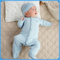 Body dài tay cài giữa cho bé sơ sinh chất liệu sợi tre mềm mại - Bambus BBB2102NS | Quần áo BuBaby chính hãng