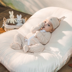 (1-12M) Bộ quần áo dài tay BSR1102ST Cài giữa bèo gấu Siro Stripy cho bé -	Bubaby sơ sinh – Quần áo Bubaby