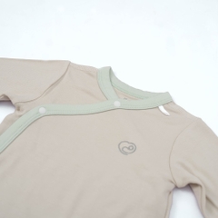 (NB-3M) Bộ dài tay cài chéo sơ sinh sợi tre BU Bambus BBB1108FF | Quần áo BU Baby chính hãng