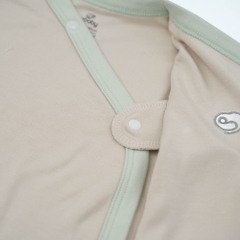 (NB-3M) Bộ dài tay cài chéo sơ sinh sợi tre BU Bambus BBB1108FF | Quần áo BU Baby chính hãng