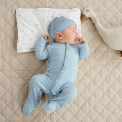 Body dài tay cài giữa cho bé sơ sinh chất liệu sợi tre mềm mại - Bambus BBB2102NS | Quần áo BuBaby chính hãng