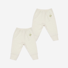(NB-6M-Kem) Set 2 quần dài cho bé sơ sinh vải sợi tre mềm mại - Bambus BBB410000 | Quần áo BuBaby chính hãng