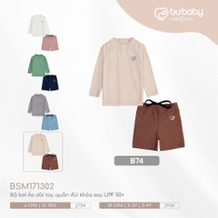 BU Baby (6M-24M)  Bộ quần áo bơi dài tay quần đùi khóa sau cho bé UPF 50+ BSM171302 | Quần áo chính hãng