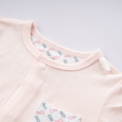 (0-12M) Bộ ngắn tay cài giữa cho bé sơ sinh chất liệu sợi tre mềm mại - Bu baby sơ sinh  Quần áo BuBaby Bambus BBB130203