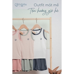 (1Y-5Y) Bộ sát nách cổ tròn BSR140401 Bu Siro - Bu baby bé trai - Bu baby bé gái Quần áo Bu baby