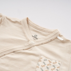 Bộ dài tay cài chéo cho bé sơ sinh vải sợi tre mểm mại - Bambus BBB110803 | Quần áo BuBaby chính hãng