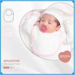 Yếm cài lệch chất Muslin cho bé  AMU010700  - Phụ kiện BuBaby chính hãng  ZB31A