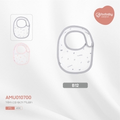 Yếm cài lệch chất Muslin cho bé  AMU010700  - Phụ kiện BuBaby chính hãng  ZB31A